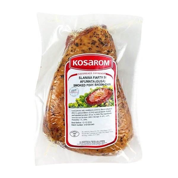 Kosarom Smoked Pork Bacon-Chin Kg