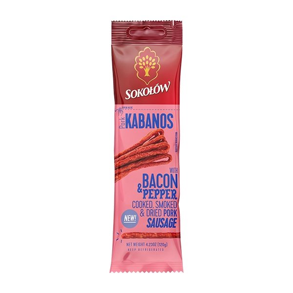 Sokolow Pork Kabanos with Bacon and Pepper 1x120g